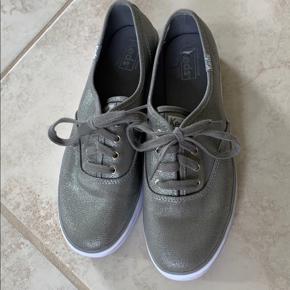 Keds triple decker metallic shimmer sneakers - Picture 2 of 7
